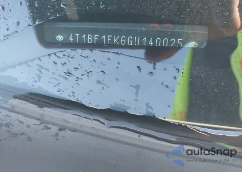 2016 Toyota Camry Se z USA, uszkodzony, nr VIN 4T1BF1FK6GU140025